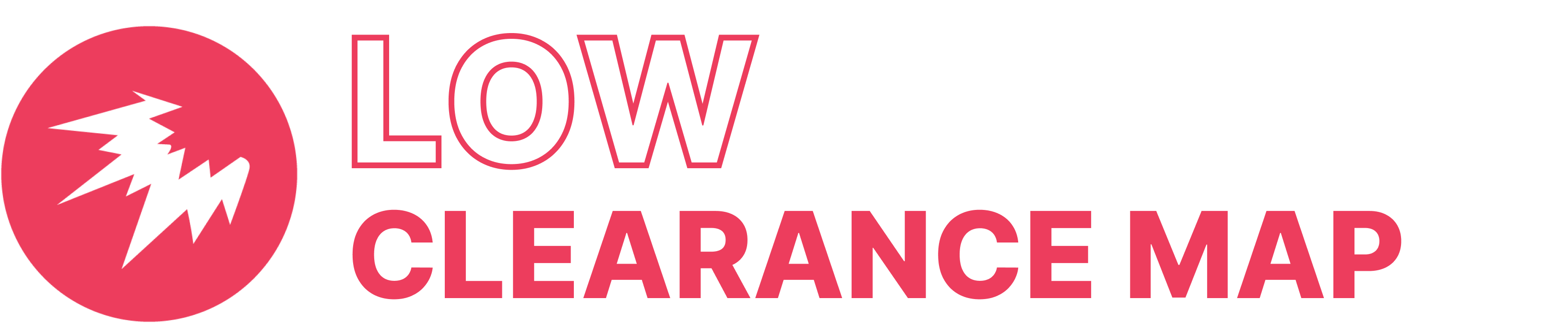 Low Clearance Map Logo for Trucking and Logistics